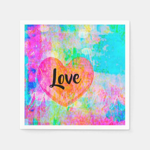 Boho Heart Love Napkins