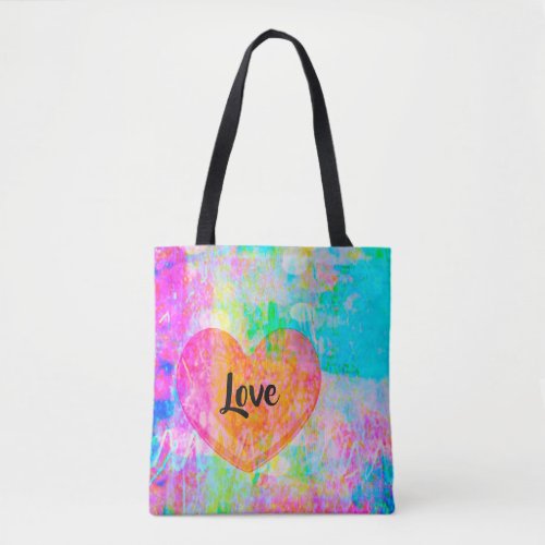 Boho Heart Love Tote Bag