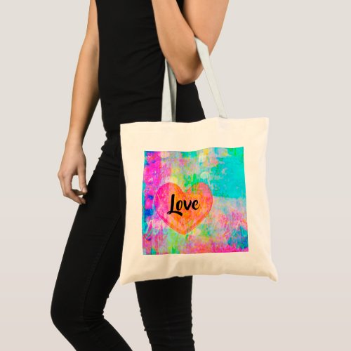 Boho Heart Love Tote Bag