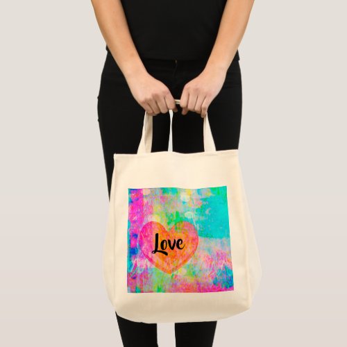 Boho Heart Love Tote Bag
