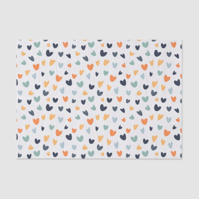 Boho Heart Pattern Tissue Paper (Front)