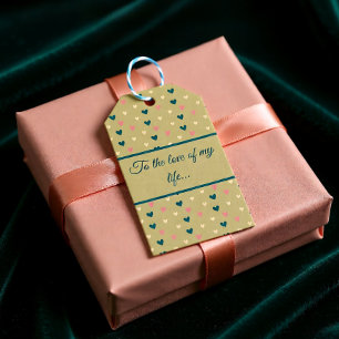 Boho Heart Pattern Valentine’s Gift Tags