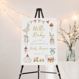 Boho Hello Baby Mushroom Toys Baby Shower Foam Board