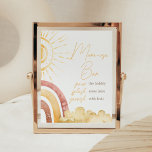 Boho Here Comes the Son Baby Shower Mom Osa Bar Poster<br><div class="desc">Make your event special with this Sunshine Baby Shower with our cute and lovely printable Mom Osa Bar Sign featuring adorable Here Comes the Son Baby Shower theme. Download,  personalize,  and create lasting memories with this perfect touch for your joyous celebration!

BS787</div>