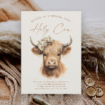 Boho Highland Cow Kids Birthday Party Invitation<br><div class="desc">Boho Highland Cow Kids Birthday Party Invitation. Click the edit/personalize button to customize this design.</div>