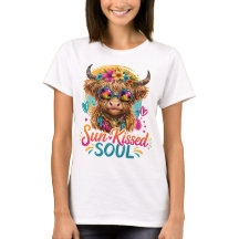 Boho Highland Cow Sun Kissed Soul Graphic