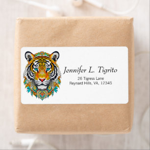 Boho Hippie Chic Floral Year of the Tiger Label