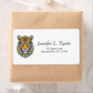 Boho Hippie Chic Floral Year of the Tiger Label