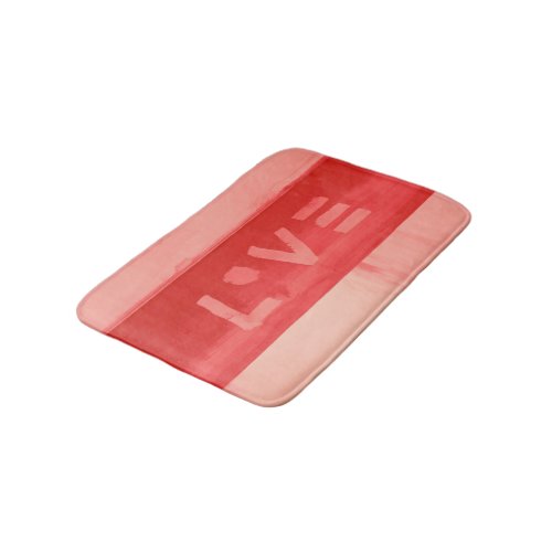 Boho Hippie Chic Living Coral Love Bath Mat