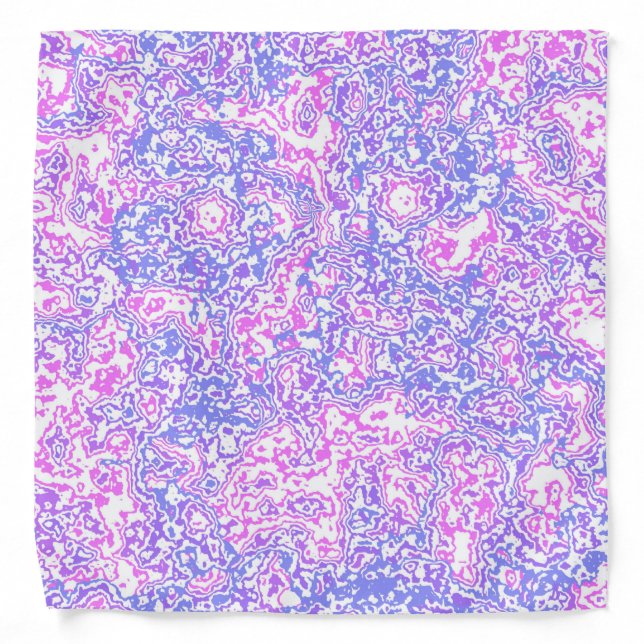 Boho Hippie Colorful Vibrant Jewel Tone Marble Bandana (Front)
