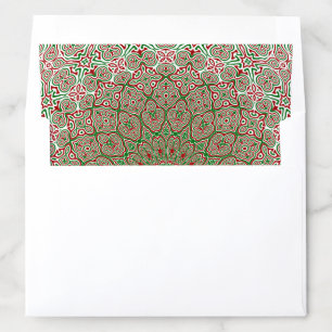Boho Hippie Funky Trippy Ornate Christmas Mandala  Envelope Liner