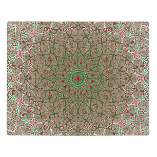 Boho Hippie Funky Trippy Ornate Christmas Mandala Jigsaw Puzzle