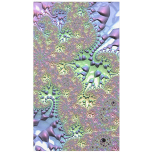 Boho Hippie Groovy Shiny Colorful Rainbow Fractal Tablecloth