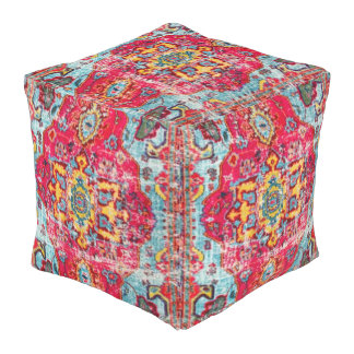 Boho Hippie Magic Carpet Outdoor Pouf
