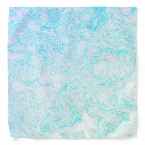 Boho Hippie Monochrome Pale Pastel Sky Blue Marble Bandana