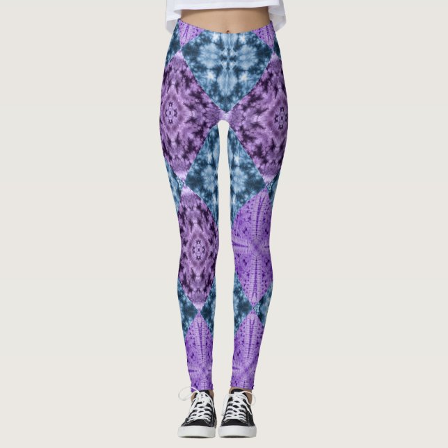 Boho Hippie Quilt Leggings (Front)