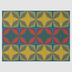  Boho Hippie Red Yellow Blue Vintage Tribal Ethnic Tissue Paper