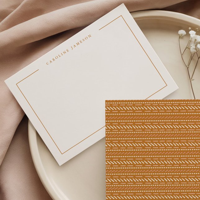 Boho Hippie Retro Flat Note Card (Creator Uploaded)