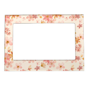 Boho hippie rustic earthy natural flowers magnetic frame