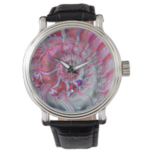 Boho Hippie Trippy Funky Nautilus Spiral Fractal Watch