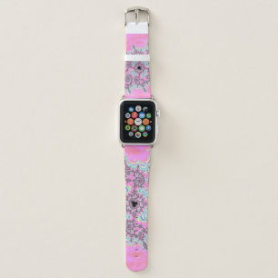 Boho Hippie Unicorn Pastel Mandelbrot Fractal Apple Watch Band