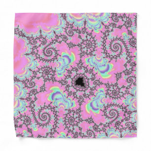 Boho Hippie Unicorn Pastel Mandelbrot Fractal Bandana