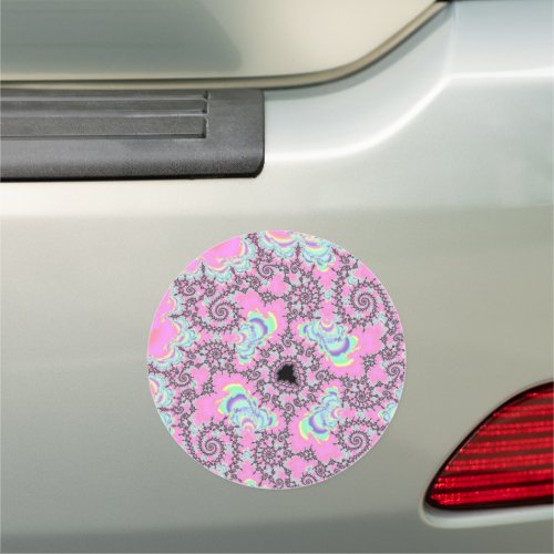 Boho Hippie Unicorn Pastel Mandelbrot Fractal Car Magnet