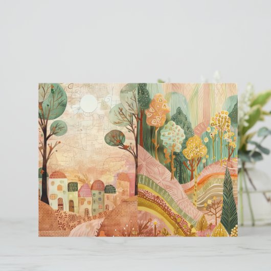 Boho Hippie Woods Bike Junk Journal Paper (Standing Front)