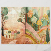 Boho Hippie Woods Bike Junk Journal Paper (Front)