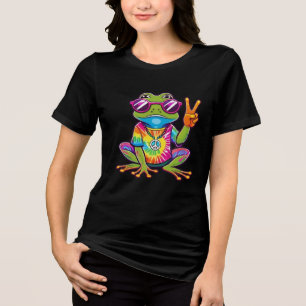 Boho Hippy 60s 70s Peace Sign Tri-Blend Shirt