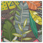 boho hojas walnut fabric