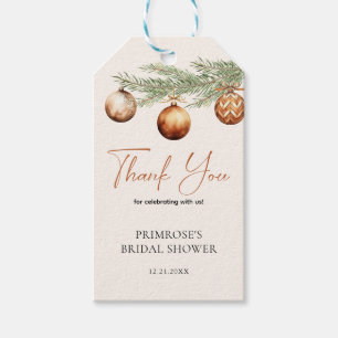 Boho Holiday Bridal Shower Winter Favors Gift Tags