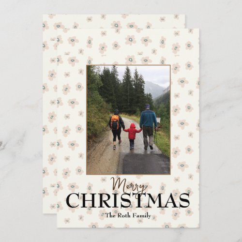 Boho Holiday Christmas Photo Card