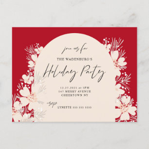 Boho Holiday Party in Desert Red Postcard