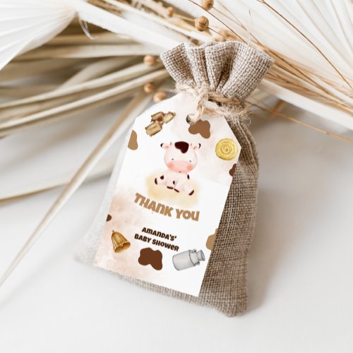 Boho Holy Cow Farm Animal Baby Shower  Gift Tags