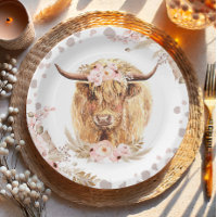 Boho Holy Cow Highland Pampas 1st First Birthday