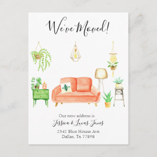 Boho Home Moving Announcement We've Moved Postcard