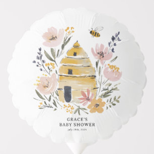 Boho HoneyBee & Wildflower Baby Shower Balloon
