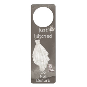 Boho Honeymoon Do Not Disturb Funny Door Hanger