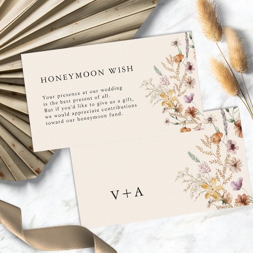 Boho Honeymoon Wish Enclosure Card
