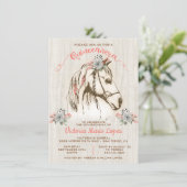 Boho Horse Cowgirl Quinceañera 15th Birthday Invitation (Standing Front)