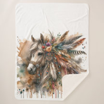 Boho Horse with feathers