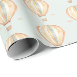 Boho Hot Air Balloon Wrapping Paper