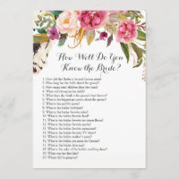 Boho How well do you know the bride?