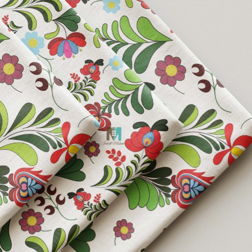 Boho, Hungarian Folk, Floral Pattern, Matyo, Tulip Fabric