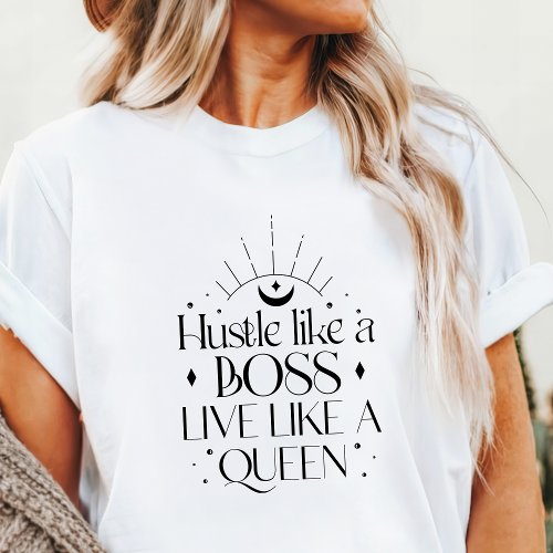 Boho Hustle Like a Boss Live Like a Queen  Tri_Blend Shirt