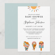 Boho Ice Cream Backyard Baby Shower