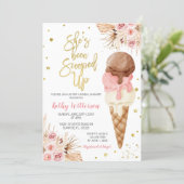 Boho Ice Cream Bridal Shower Invitation (Standing Front)