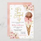 Boho Ice Cream Bridal Shower Invitation