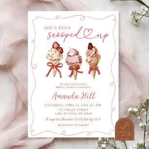 Boho Ice Cream She's Been scooped up Bridal Shower Invitation